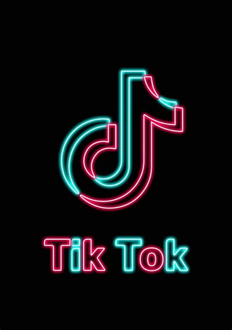 TikTok wallpaper | Iphone wallpaper logo, Neon words, Wallpaper iphone neon