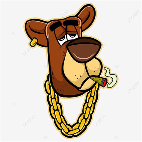 Gold Chain Clipart Transparent Background, Gold Chain Bear Cartoon, Art, Artwork, Illustration ...