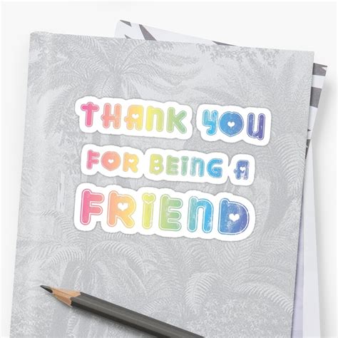 Sticker - Thank You for being a Friend - Retro Design | Sticker design ...