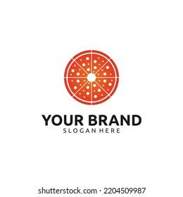 Flat Modern Pizza Logo Design Stock Vector (Royalty Free) 2204509987 ...