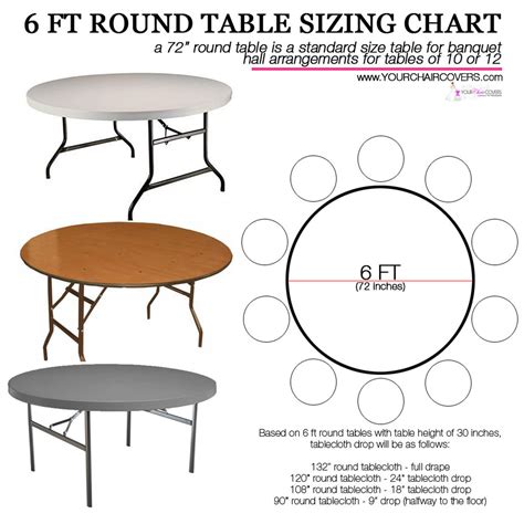 6ft Round Table