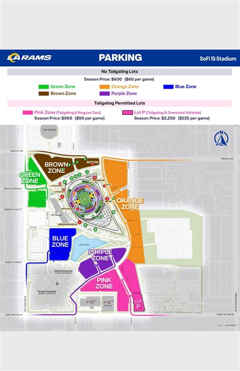 Price for parking this season at SoFi : r/LosAngelesRams