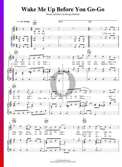 Wake Me Up Before You Go-Go (Wham!) Piano Sheet Music - OKTAV