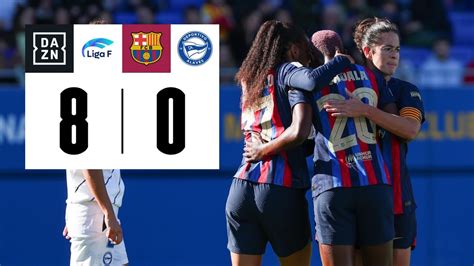 FC Barcelona vs Deportivo Alavés (8-0) | Resumen y goles | Highlights Liga F - YouTube