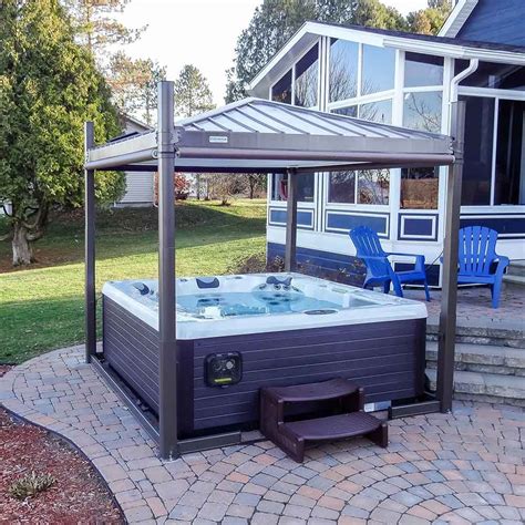 Oasis Mocha Spa Cover | Hot tub gazebo, Hot tub outdoor, Hot tub landscaping