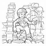 Premium Vector  Coloring Page Outline Of A Cartoon miner In mine sketch template