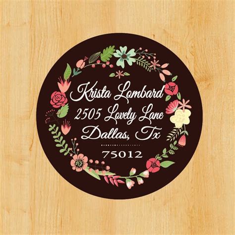 Return Address Label | Custom Stickers | Personalized Stickers | Round Address Label | Address ...