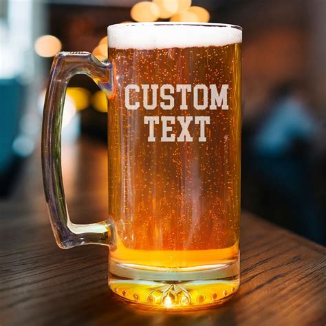 Personalized Beer Mugs / Custom Beer Mug / Personalized Beer Glass / Monogrammed Mug / Etched ...