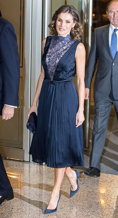 Queen Letizia wears her most daring outfit to date – see her plunging ...