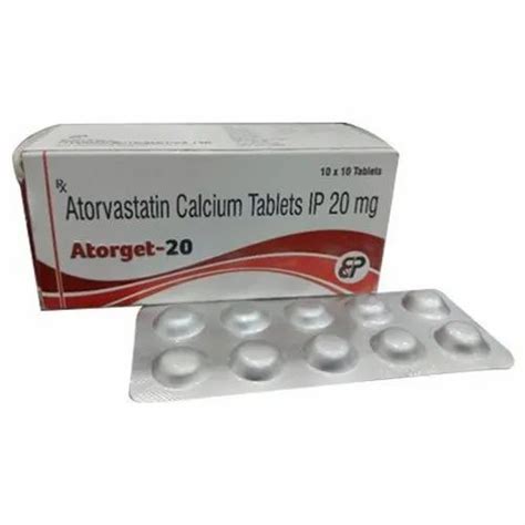 Ep Atorvastatin Calcium Tablets Ip 20 Mg at Rs 999/box in Amritsar | ID: 22571012973