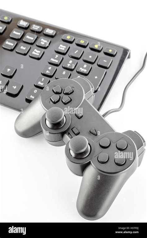 keyboard computer and game controller Stock Photo - Alamy