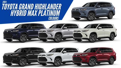 2024 Toyota Grand Highlander Hybrid Max Platinum All Colors | AUTOBICS