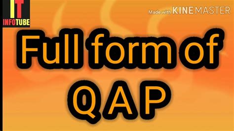 Full form of QAP | what is qap - YouTube