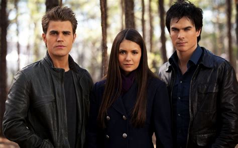 Elena Gilbert Stefan and Damon Salvatore The Vampire Diaries