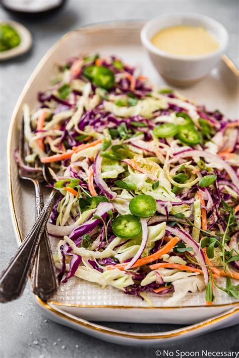 Spicy & Sweet Jalapeno Coleslaw - No Spoon Necessary