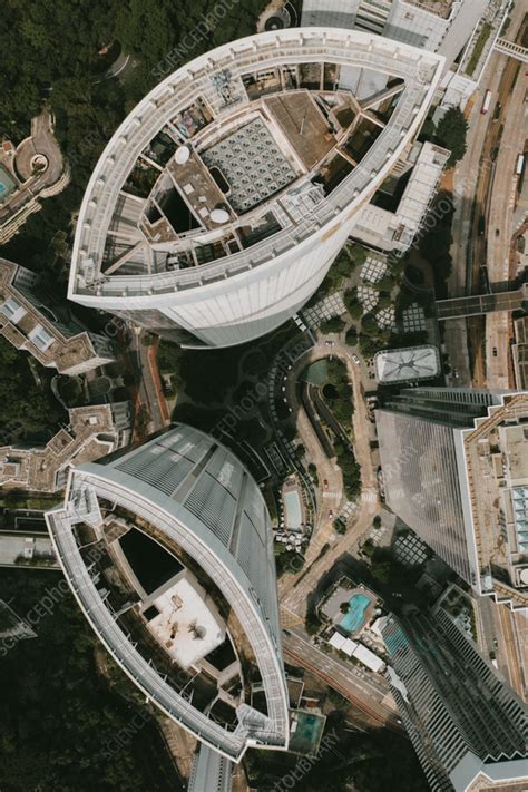 Aerial view of Shangri-La Hotel in Hong Kong, China - Stock Image - F040/9242 - Science Photo ...