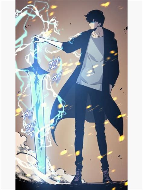 "Solo Leveling Sung Jin Woo Sword (Art Design)" Sticker for Sale by Salahbouab2031 | Redbubble