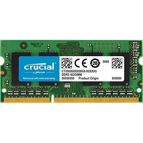 Memoria RAM Crucial 8GB 204 pin SODIMM DDR3 PC3-12800