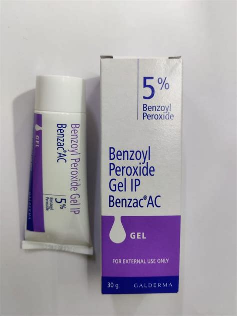 Benzoyl Peroxide Benzac Ac 5 % Gel, Packaging Size: 30 Gram, Dose ...