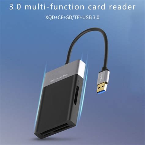 XQD Card Reader Multi Memory Card Reader with 2 x USB 3.0 HUB Adapter ...