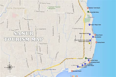 Sanur Map | Travel Guides to Bali in particular at Sanur area