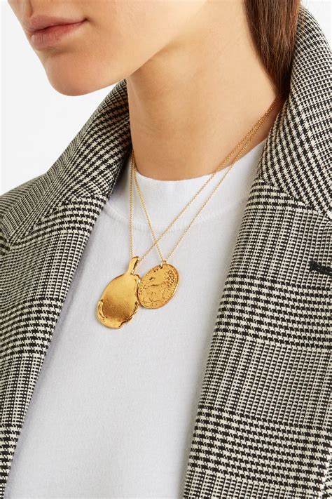 Lyst - Alighieri Il Leone Medallion Gold-plated Necklace in Metallic