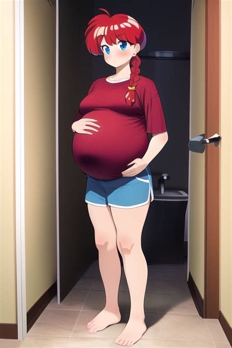 AI Pregnant Ranma by silversrtiker32395 on DeviantArt