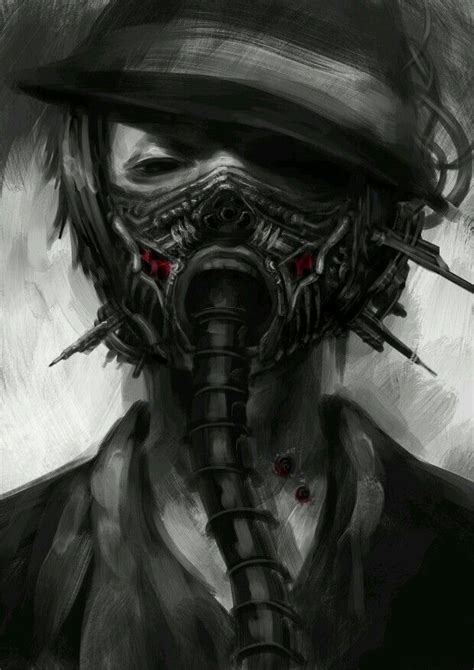 . Gas Mask Art, Masks Art, Mascara Anime, Anime Gas Mask, Roman Jeunesse, Mask Painting, Wow Art ...