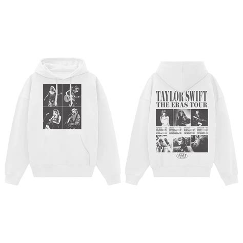 Taylor Swift The Eras Tour Collage White Hoodie – Taylor Swift Official Store Taylor Swift ...