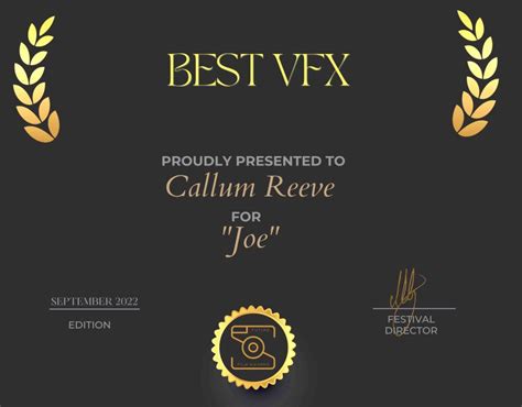 “Joe” Wins “Best VFX” at the Future of Film Awards – THE ART OF VISUAL ...