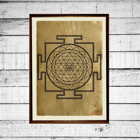 Sri Yantra Print Meditation Print Tantric Poster Mystic - Etsy