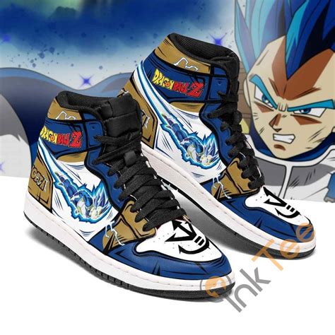 Vegeta Blue Dragon Ball Z Anime Sneakers Air Jordan Shoes - Inktee ...