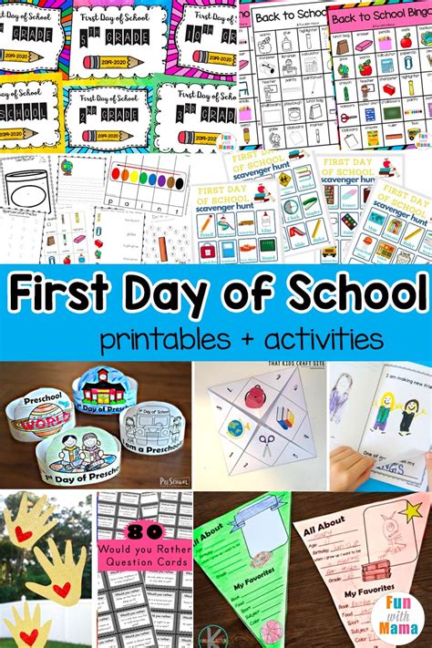 Fun First Day of School Printables - Fun with Mama