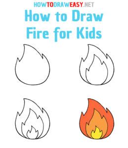 How to Draw Fire for Kids - How to Draw Easy