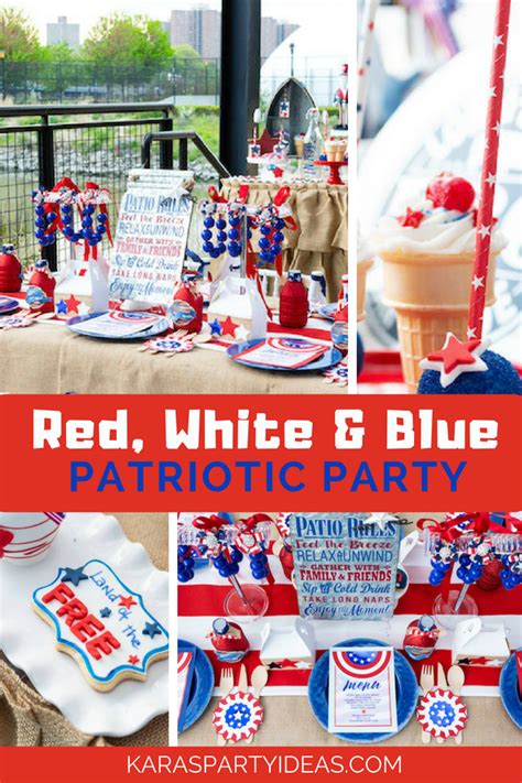 Kara's Party Ideas Red, White & Blue Patriotic Party | Kara's Party Ideas