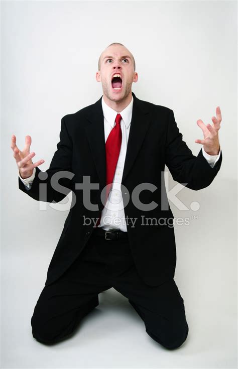 Screaming Angry Young Business Man Stock Photo | Royalty-Free | FreeImages