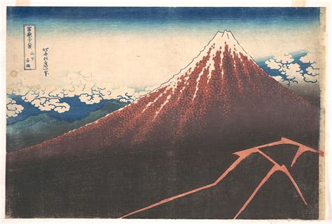 Katsushika Hokusai | Storm below Mount Fuji (Sanka no haku u), from the ...