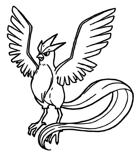 Pokemon Coloring Pages Legendary Birds