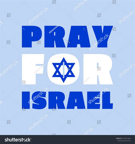 Pray Israel Concept Flat Style Abstract Stock Vector (Royalty Free ...