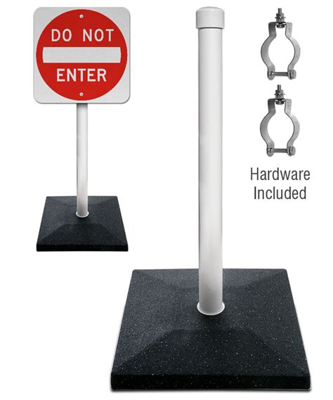 20 lb. Portable Sign Stand with 5' PVC Post - Save 10% Instantly