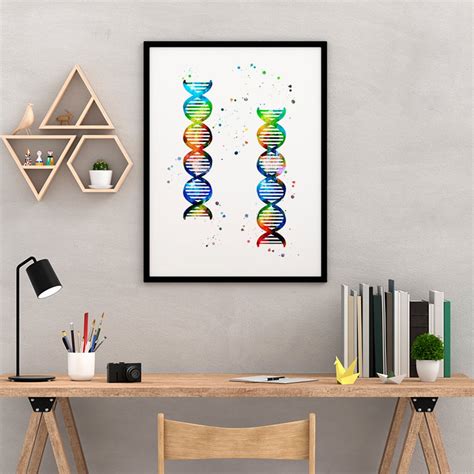 DNA Art Print Science Wall Decor Genetics Poster - Etsy