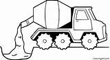 Cement Mixer Working Coloring Page  ColoringAll sketch template
