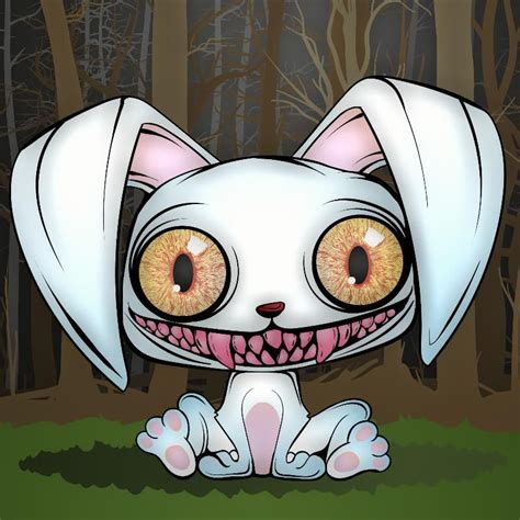 Creepy Bunny for Spooky Season! | Bunny art, Dark art drawings ...