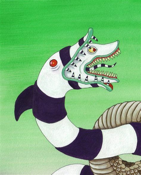 Beetlejuice Serpent & Sandworm- digital print Beetlejuice Sandworm, Beetlejuice Cartoon ...