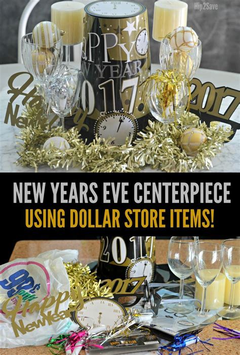 New Year's Eve Centerpiece Idea (Using Dollar Store Items #centerpiece #dollar #Eve #idea ...