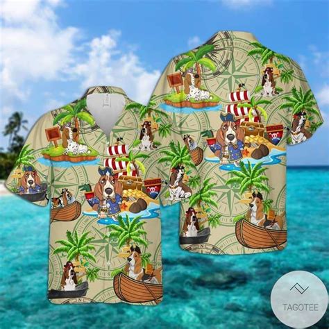Basset Hound Pirates Hawaiian Shirt