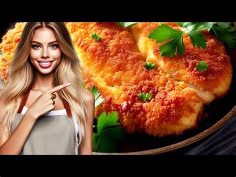 Baked chicken schnitzel, a healthy chicken schnitzel recipe in the oven ...