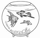 Aquarium Coloring Page sketch template