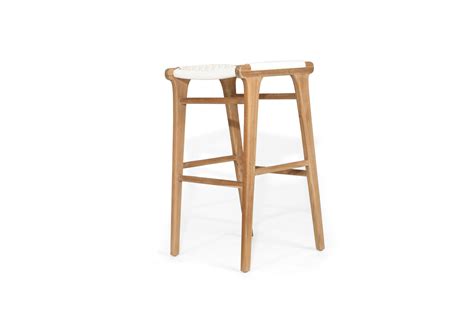 Zen Backless Bar Stool – White – Abide Interiors