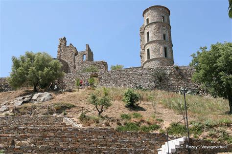 Grimaud, outdoor theater and castle of Count Senard, France